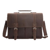 Leather Vintage Rustic Leather Messenger Laptop Briefcase Satchel Bag for Men - £183.93 GBP