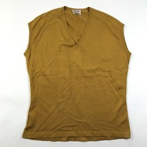 Vintage Bernath New York Coronia Sportswear Shirt Tank Womens M Gold Silk V Neck - £37.59 GBP
