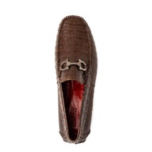 Parma Genuine Caiman Belly Slip On Bit Driving Loafers Brown image 4