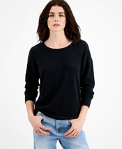 Hippie Rose Juniors Cutout-Back Knit Top,Black Marled,Large - $32.99