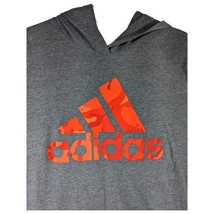 Adidas Gray Orange Hooded T Shirt Youth XL 18/20 Long Sleeve - £13.85 GBP