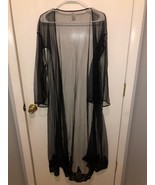 NWT Starline LA Forbidden Sheer Black Embroidered &amp; Sequins M/L Open Fro... - €6,86 EUR