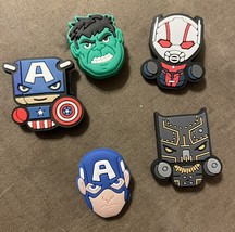 Jibbitz Marvel Crocs - Captain America Hulk Ant Man Black Panther Set of 5 - $12.00