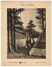 THE HUNTRESS 1923 Native American Chief John Big Tree &amp; Friend By Canoe on Lake - £99.90 GBP