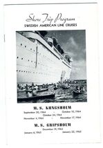 Swedish American Lines Shore Trip Program Booklet 1964 Caribbean Ports - $17.80