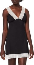 Women&#39;s Iris &amp; Lilly Sexy Nighty Negligee Size 14 Stretchy Black w/ Whit... - €2,27 EUR