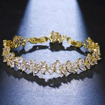 N bracelet bangle for women charm cubic zirconia chain bracelets female wedding jewelry thumb200