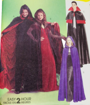 McCall&#39;s 4139 Easy Halloween Costume Pattern Cape Cloak Vampire Witch S M L XL - £9.80 GBP