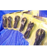 6 pcs AUDIO CABLE 1/4&quot;-1/8&quot; 6.3mm-3.5mm MONO ADAPTOR 6 FT gold  retail d... - $12.86