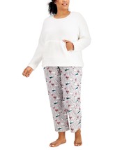 allbrand365 designer Womens Plus Size Bears Pajama Set Size 3X Color White/Gray - £32.16 GBP