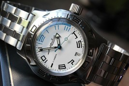 Russian Mechanical Automatic Wrist Watch VOSTOK AMPHIBIAN DIVER 100473 - £99.91 GBP