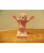 Vintage Russ Berrie I LOVE YOU THIS MUCH Figurine Bubble Gum Pink 1970 - €10,22 EUR