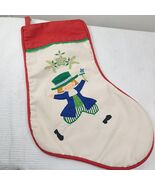 Vintage House of Hatten Christmas Stocking Victorian Boy With Flowers Ap... - $43.00