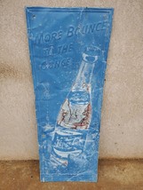RARE1940s Sparkling Pepsi Cola More Bounce to the Ounce Metal Sign Soda ... - £746.57 GBP