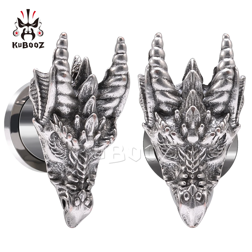 Wholesale Price 40PCS Stainless Steel Fire Dragon Ear Tunnels Expanders Body Pie - £59.33 GBP