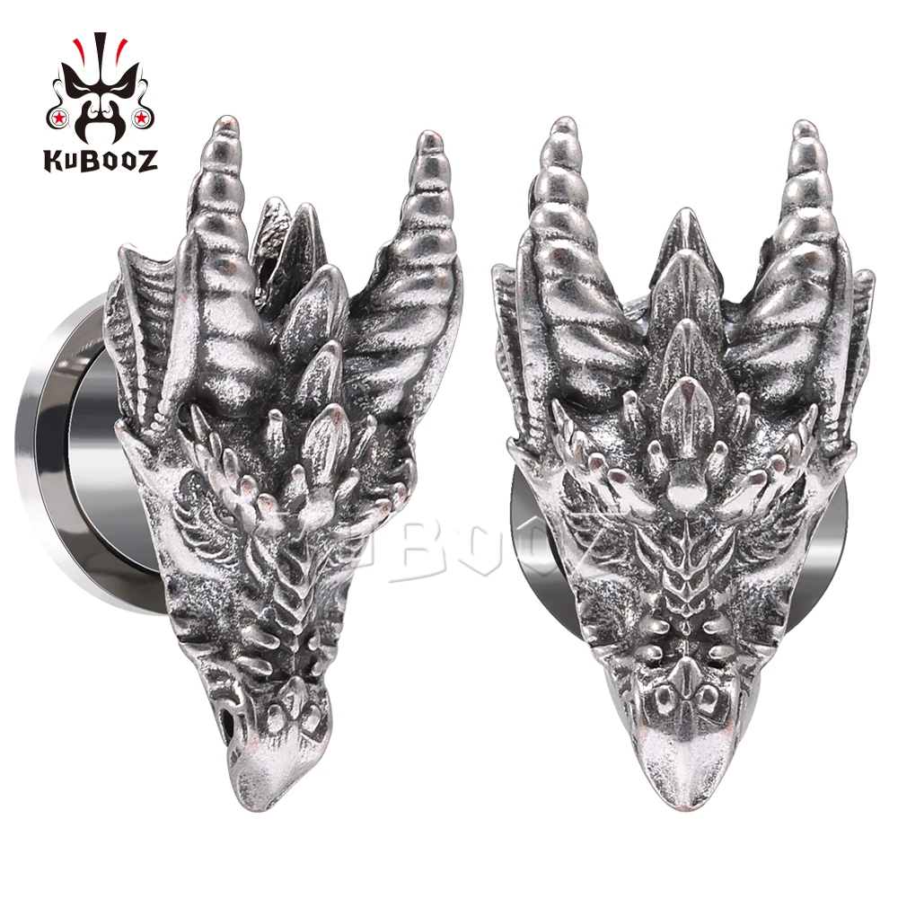 Wholesale Price 40PCS Stainless Steel Fire Dragon Ear Tunnels Expanders Body Pie - £57.37 GBP