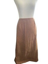 Petit Light Brown Pencil Skirt Size P Medium Stretch Long Length By Requirements - £14.80 GBP