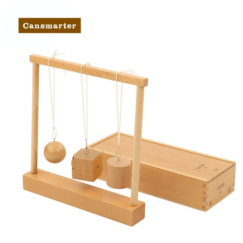 Montessori Baby Toys Froebel GABE 2 Wood Shapes Blocks Pullze Game Learning - £83.23 GBP