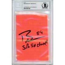 Brandon Marshall Auto Denver Broncos Signed Football Pylon Beckett Autog... - £62.25 GBP