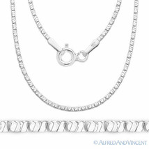 925 Sterling Silver Rhodium-Plated 1mm 4-Sided Snake Link Italian Chain Necklace - £23.22 GBP+