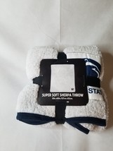 Penn State Super Soft Sherpa Throw Blanket 50&quot;×60&quot; Brand New V15 - £23.70 GBP