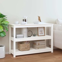 Console Table White 110x40x74 cm Solid Wood Pine - £81.15 GBP