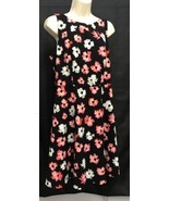 Elle A-line Dress Floral Pattern Women&#39;s Size M Business Casual Cocktail KG - $24.44 CAD