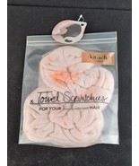 Kitsch Towel Hair Scrunchies Set 2 Blush Color Absorbent Tame Frizz - €7,52 EUR