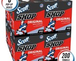 Scott Shop Towels Pop-Up Box, 10&quot; x 12&quot;, 8 Boxes, 1600 Towels (75190) - £118.09 GBP