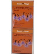 Lot Of 2 Spooky Village 20 Count Spooky Sparkle LED Spider Light Set - $436.29 MXN