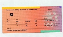 Games of the XXIIIrd Olympiad Los Angeles 1984 Track &amp; Field Opening Day Ticket  - £21.67 GBP