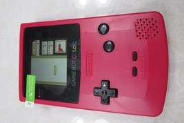 Refurbished  Nintendo Gameboy Game Boy Color Berry (Red) Upgrade Backlit Screen - £119.86 GBP