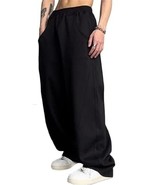 Aelfric Eden Mens Loose High Waist Solid Elastic Hip Hop Streetwear Blac... - €33,09 EUR