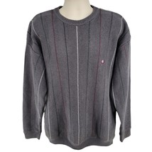 Ralph Lauren Chaps Hand Framed Herringbone Heavy Cotton Sweater Size M Gray - £23.31 GBP