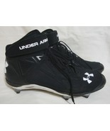 UNDER ARMOUR Cleats High Top Black Shoes Athletic Lace Up Glide Sports M... - €28,53 EUR