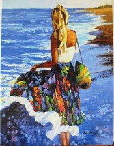 Howard Behrens &quot;My Beloved by the Sea&quot; Beach &amp; waves embellished List $3995 HS# - £1,975.93 GBP