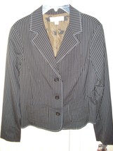 NWT Paul &amp; Joe for Target Black/Blue Pinstriped Blazer SZ MD - £23.62 GBP