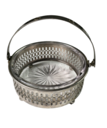 Art Nouveau Manning Bowman Meriden Serving Dish With Glass Insert 5in Di... - $359.45 MXN