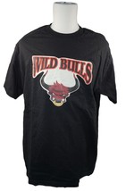 Wild Bulls Or Steer Cow Cartoon Logo Shirt Adult Large - Black Graphic Tee - $10.00