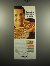 1972 Swift&#39;s Premium Brown &#39;N Serve Sausages Ad - 5 minutes from pack to pizza! - £14.45 GBP