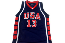 Tim Duncan #13 Team USA Men Basketball Jersey Navy Blue Any Size image 4