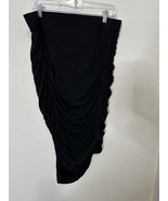 Torrid Black Super Soft Cinched Side Asymmetrical Midi Skirt Size 1XL - $54.45 CAD