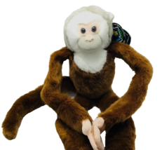 Wild Republic Squirrel Monkey 17” Huggable Plush Hands and Feet Hook and... - £17.62 GBP