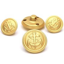 11 Pcs Gold Metal Blazer&amp; Suit Buttons Set -Premium Sewing Buttons For C... - £15.97 GBP