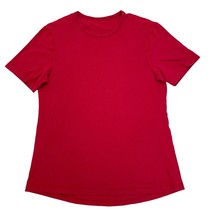 Lululemon Mens Small Shirt Red Crew Neck Short Sleeve Drop Tail Casual 1... - £19.12 GBP