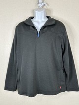 Izod Gray Pull Over 1/4 Zip Softshell Jacket Mens Medium M - $13.39