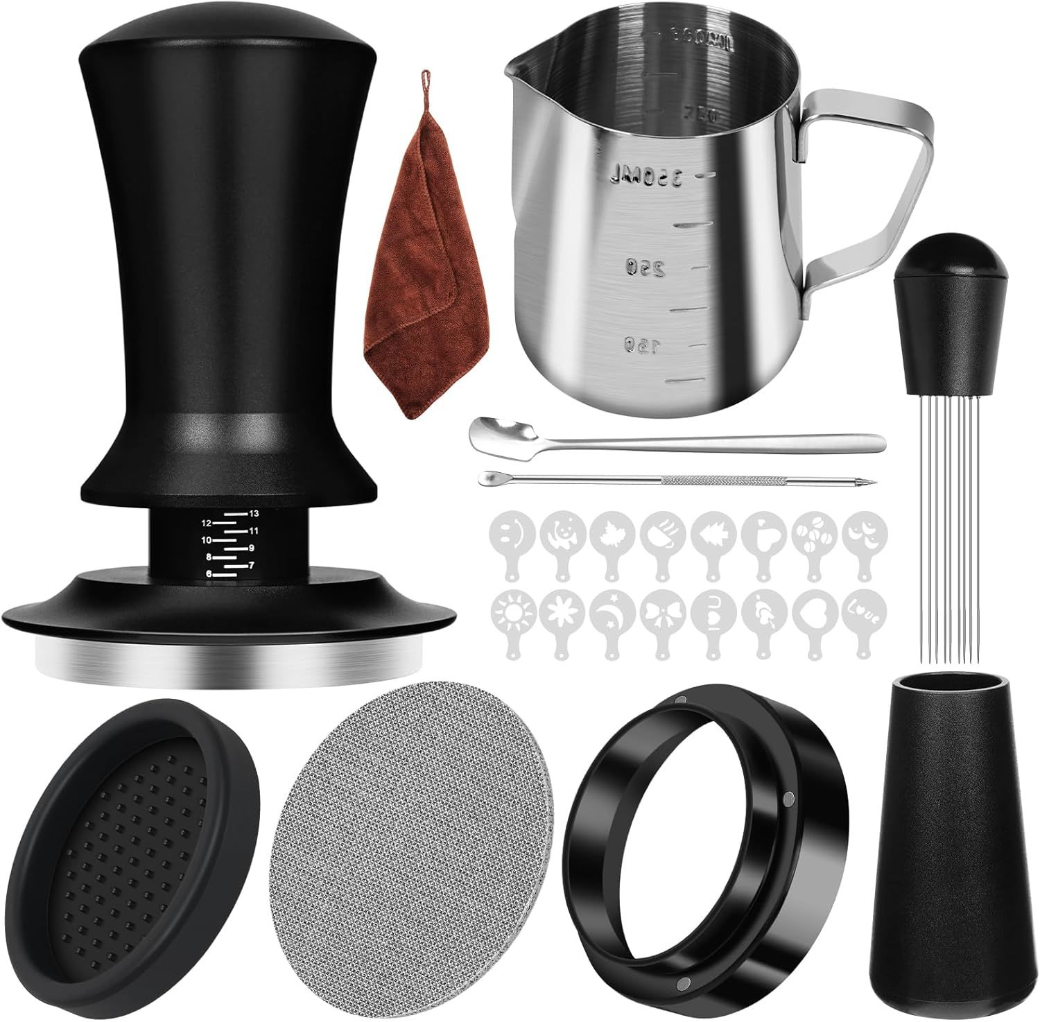 25 Pcs Espresso Accessories Kit, Espresso Tamper Kit Coffee, Latte Art Kit - $43.99