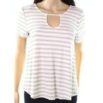 Pink Rose Womens Striped Keyhole Knit Top Size Medium Color Grey Combo - £19.39 GBP