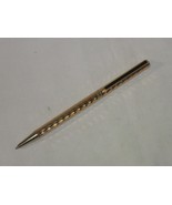 Vintage Golden Ballpoint Pen W/Diamond Cut Pattern, New Blue Refill; Unb... - $224.63 MXN