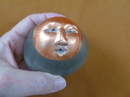 vtg Nan Emmett Spirit Face Rattle Ceremonial Shaker Raku Pottery Moon Sun - £149.93 GBP